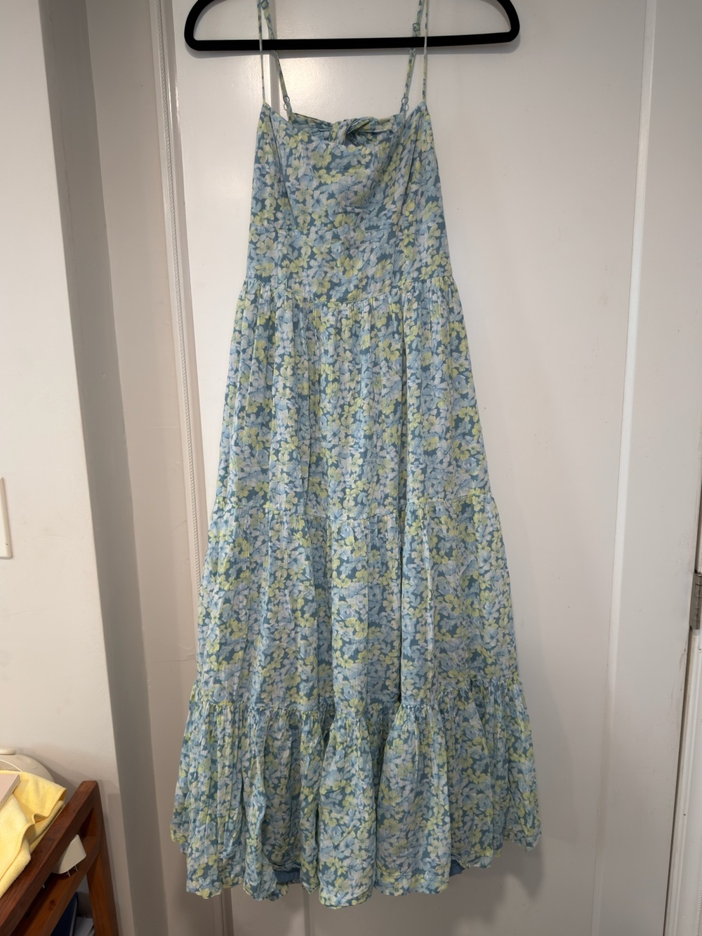 American Eagle- Light Blue Floral Maxi Sundress